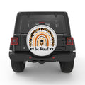 BE KIND SILVER CARBON FIBER TIRE COVER