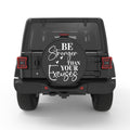 BE STRONGER THAN YOUR EXCUSES PEARL  WHITE CARBON FIBER TIRE COVER