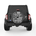 BE STRONGER THAN YOUR EXCUSES BLACK CARBON FIBER TIRE COVER
