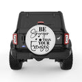 BE STRONGER THAN YOUR EXCUSES PEARL  WHITE CARBON FIBER TIRE COVER