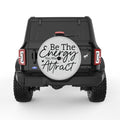 BE THE ENERGY SILVER CARBON FIBER TIRE COVER