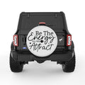 BE THE ENERGY PEARL  WHITE CARBON FIBER TIRE COVER