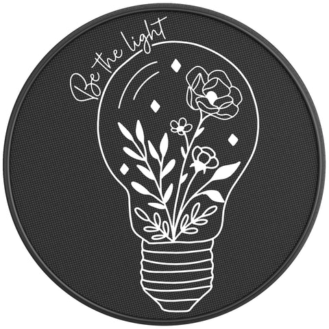 BE THE LIGHT BLACK CARBON FIBER TIRE COVER