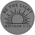 BE THE LIGHT SILVER CARBON FIBER TIRE COVER