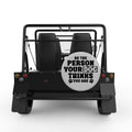 BE THE PERSON YOUR DOG THINKS YOU ARE SILVER CARBON FIBER TIRE COVER FOR MOKE
