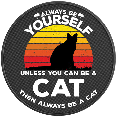 BE YOURSELF CAT PEARL  WHITE CARBON FIBER TIRE COVER