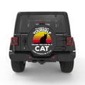 BE YOURSELF CAT PEARL  WHITE CARBON FIBER TIRE COVER