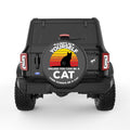 BE YOURSELF CAT BLACK CARBON FIBER TIRE COVER