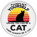 BE YOURSELF CAT WHITE TIRE COVER