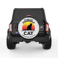 BE YOURSELF CAT PEARL  WHITE CARBON FIBER TIRE COVER
