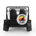 BE YOURSELF CAT WHITE CARBON FIBER TIRE COVER FOR MOKE