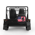 BIGFOOT AMERICAN FLAG BLACK CARBON FIBER TIRE COVER FOR MOKE