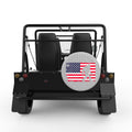 BIGFOOT AMERICAN FLAG SILVER CARBON FIBER TIRE COVER FOR MOKE