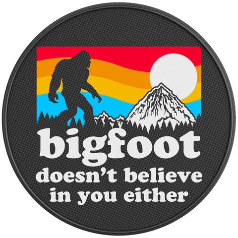 BIGFOOT DOESNT BELIEVE IN YOU EITHER PEARL  WHITE CARBON FIBER TIRE COVER