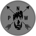 BIGFOOT PACIFIC NORTHWEST SILVER CARBON FIBER TIRE COVER