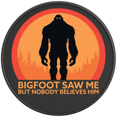 BIGFOOT SAW ME BUT NOBODY BELIEVES HIM PEARL  WHITE CARBON FIBER TIRE COVER