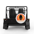 BIGFOOT SAW ME BUT NOBODY BELIEVES HIM WHITE TIRE COVER FOR MOKE