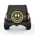 BIG SMILEY FACE BLACK CARBON FIBER TIRE COVER