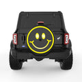 BIG SMILEY FACE BLACK TIRE COVER