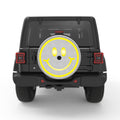 BIG SMILEY FACE WHITE TIRE COVER