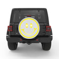 BIG SMILEY FACE BLACK TIRE COVER