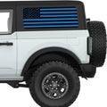 BLACK AND BLUE AMERICAN FLAG QUARTER WINDOW DECAL FITS 2021+ FORD BRONCO 2 DOOR HARD TOP
