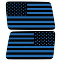 BLACK AND BLUE AMERICAN FLAG QUARTER WINDOW DRIVER & PASSENGER DECALS