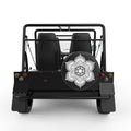 BLACK AND WHITE MANDALA BLACK CARBON FIBER TIRE COVER FOR MOKE