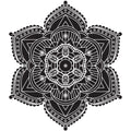 BLACK AND WHITE MANDALA