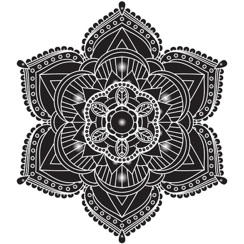 BLACK AND WHITE MANDALA