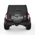 BLESSED BLACK TIRE COVER