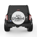 BLESSED PEARL  WHITE CARBON FIBER TIRE COVER