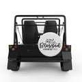 BLESSED WHITE TIRE COVER FOR MOKE