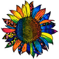 BLUE AND YELLOW RAINBOW SUNFLOWER