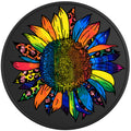Blue And Yellow Rainbow Sunflower