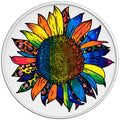 Blue And Yellow Rainbow Sunflower