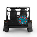 BLUE LEOPARD PRINT SUNFLOWER BLACK CARBON FIBER TIRE COVER FOR MOKE