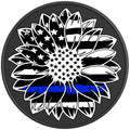 BLUE LINE SUNFLOWER BLACK CARBON FIBER TIRE COVER