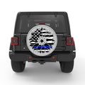 BLUE LINE SUNFLOWER WHITE TIRE COVER