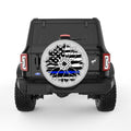 BLUE LINE SUNFLOWER SILVER CARBON FIBER TIRE COVER