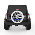 BLUE LINE SUNFLOWER WHITE TIRE COVER