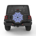 BLUE MANDALA BLACK CARBON FIBER TIRE COVER