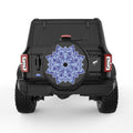 BLUE MANDALA BLACK TIRE COVER