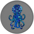 BLUE OCTOPUS SILVER CARBON FIBER TIRE COVER