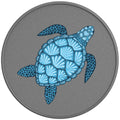 BLUE SEA TURTLE SILVER CARBON FIBER TIRE COVER