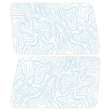 BLUE TOPOGRAPHIC MAP QUARTER WINDOW DRIVER & PASSENGER DECALS