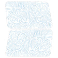 BLUE TOPOGRAPHIC MAP QUARTER WINDOW DRIVER & PASSENGER DECALS