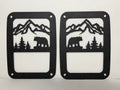 BEAR MOUNTAIN SCENE TAIL LIGHT COVER FOR JEEP WRANGLER JK