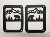 BEAR MOUNTAIN SCENE TAIL LIGHT COVER FOR JEEP WRANGLER JK
