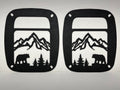 BEAR MOUNTAIN SCENE TAIL LIGHT COVER FOR JEEP WRANGLER TJ
